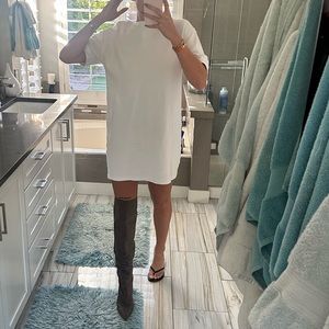 Zara white T shirt dress